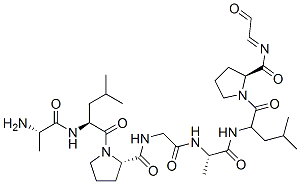 (2S)-1-[(2S)-2-[[(2S)-2-aminopropanoyl]amino]-4-methyl-pentanoyl]-N-[[ (1S)-1-[[(2S)-4-methyl-1-oxo-1-[(2S)-2-((E)-2-oxoethylidenecarbamoyl)p yrrolidin-1-yl]pentan-2-yl]carbamoyl]ethyl]carbamoylmethyl]pyrrolidine -2-carboxamide