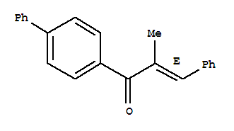 1-(biphenyl-4-yl)-2-methyl-3-phenylprop-2-en-1-one molecular structure