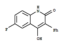 2(1H)-quinolinone, 6-fluoro-4-hydroxy-3-phenyl- molecular structure