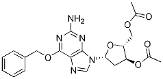 3',5'-Di-O-acetyl O6-Benzyl-2'-deoxyguanosine molecular structure