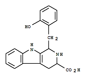 1H-Pyrido[3,4-b]indole-3-carboxylicacid, 2,3,4,9-tetrahydro-1-[(2-hydroxyphenyl)methyl]- molecular structure