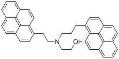 2-(N-bis(2-pyrenylethyl)methylamino)ethanol molecular structure