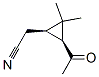 CYCLOPROPANEACETONITRILE,3-ACETYL-2,2-DIMETHYL-,(1R-CIS)- molecular structure