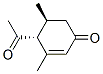 2-CYCLOHEXEN-1-ONE,4-ACETYL-3,5-DIMETHYL-,TRANS- molecular structure