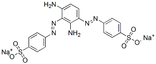 disodium 4,4-[(2,4-diamino-1,3-phenylene)bis(azo)]bis[benzenesulphonate] molecular structure