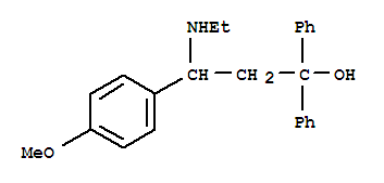3-(ethylamino)-3-(4-methoxyphenyl)-1,1-diphenylpropan-1-ol molecular structure