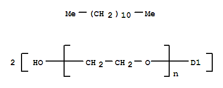 (C2H4O)n(C2H4O)nC12H26O2 molecular structure