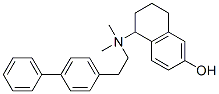 6-Hydroxy-N-methyl-N-(2-(4-phenylphenyl)ethyl)-1,2,3,4-tetrahydro-1-naphthalene methanamine molecular structure