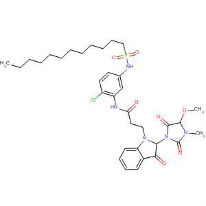 1H-Indole-1-propanamide,N-[2-chloro-5-[(dodecylsulfonyl)amino]phenyl]-2,3-dihydro-a-(4-methoxy-3-methyl-2,5-dioxo-1-imidazolidinyl)-b-oxo-