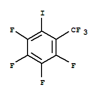1,2,3,4-tetrafluoro-5-iodo-6-(trifluoromethyl)benzene molecular structure