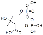 (3R)-3-hydroxy-5-(hydroxy(phosphonooxy)phosphoryloxy)-3-methylpentanoic acid molecular structure