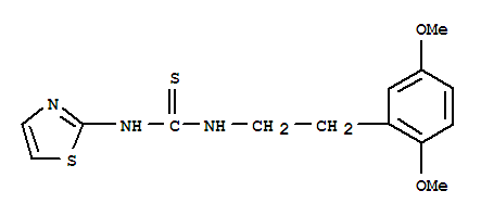 thiourea, N-[2-(2,5-dimethoxyphenyl)ethyl]-N'-2-thiazolyl- molecular structure
