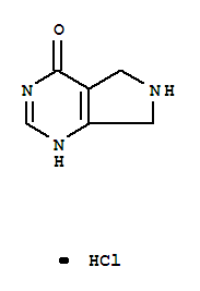 4H-Pyrrolo[3,4-d]pyrimidin-4-one,3,5,6,7-tetrahydro-, hydrochloride (1:1) molecular structure