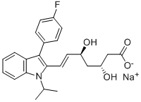 (+)-3R,5S-FLUVASTATIN SODIUM SALT molecular structure