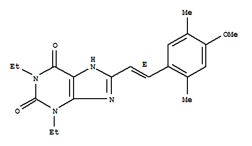 1,3-diethyl-8-[(E)-2-(4-methoxy-2,5-dimethylphenyl)ethenyl]-3,7-dihydro-1H-purine-2,6-dione
