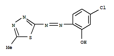 (6Z)-3-chloro-6-[2-(5-methyl-1,3,4-thiadiazol-2-yl)hydrazinylidene]cyclohexa-2,4-dien-1-one molecular structure