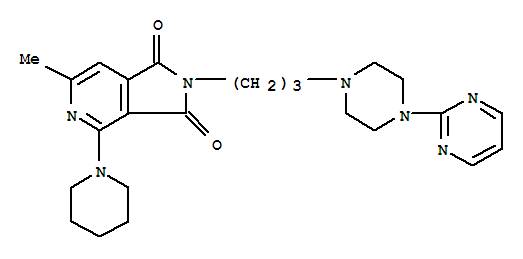 1H-Pyrrolo(3,4-c)pyridine-1,3(2H)-dione, 6-methyl-4-(1-piperidinyl)-2-(3-(4-(2-pyrimidinyl)-1-piperazinyl)propyl)-