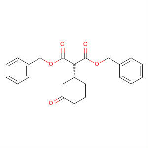 Propanedioic acid, [(1R)-3-oxocyclohexyl]-, bis(phenylmethyl) ester molecular structure