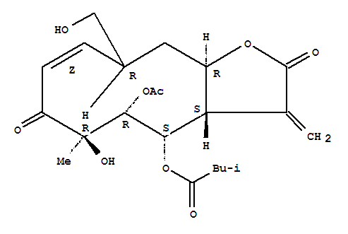 Butanoicacid, 3-methyl-,5-(acetyloxy)-2,3,3a,4,5,6,7,10,11,11a-decahydro-6-hydroxy-10-(hydroxymethyl)-6-methyl-3-methylene-2,7-dioxocyclodeca[b]furan-4-ylester, [3aS-(3aR*,4R*,5S*,6S*,8Z,10S*,11aS*)]-