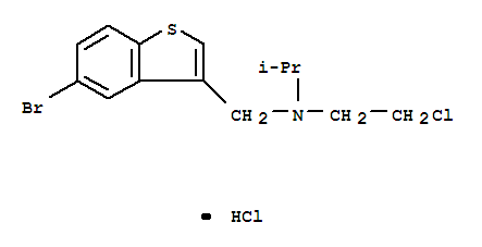 N-[(5-bromo-1-benzothiophen-3-yl)methyl]-N-(2-chloroethyl)propan-2-amine hydrochloride (1:1)