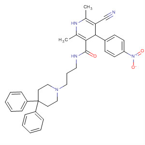3-Pyridinecarboxamide,5-cyano-N-[3-(4,4-diphenyl-1-piperidinyl)propyl]-1,4-dihydro-2,6-dimethyl-4-(4-nitrophenyl)-