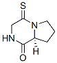 PYRROLO[1,2-A]PYRAZIN-1(2H)-ONE,HEXAHYDRO-4-THIOXO-,(S)- molecular structure