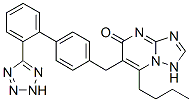 2-butyl-3-[[4-[2-(2H-tetrazol-5-yl)phenyl]phenyl]methyl]-1,5,7,9-tetra zabicyclo[4.3.0]nona-2,5,7-trien-4-one molecular structure