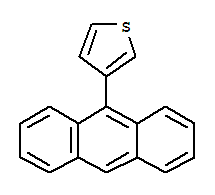 3-(anthracen-9-yl)thiophene molecular structure