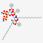 Disodium;[(2r,3s,4r,5r,6s)-4,5-dibenzoyloxy-6-[(e,2s,3r)-3-benzoyloxy-2-(hexadecanoylamino)octadec-4-enoxy]-2-(sulfonatooxymethyl)oxan-3-yl] Sulfate molecular structure