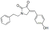 4-[(4-Hydroxyphenyl)methylene]-1-(2-phenylethyl)-2,3-pyrrolidinedione molecular structure