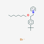 1-[2-(4-tert-butylphenyl)-2-(octyloxy)ethyl]pyridinium bromide molecular structure