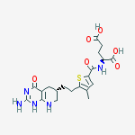 N-[(5-{2-[(6S)-2-AMINO-4-OXO-3,4,5,6,7,8-HEXAHYDROPYRIDO[2,3-D]PYRIMIDIN-6-YL]ETHYL}-4-METHYLTHIOPHEN-2-YL)CARBONYL]-L-GLUTAMIC ACID molecular structure