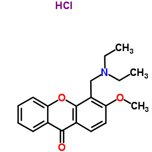 4-((DIETHYLAMINO)METHYL)-3-METHOXYXANTHEN-9-ONE HCL molecular structure