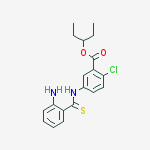 1-ethylpropyl 5-{[(2-aminophenyl)carbonothioyl]amino}-2-chlorobenzoate molecular structure