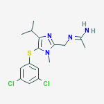 N'-[[5-(3,5-dichlorophenyl)sulfanyl-4-isopropyl-1-methyl-imidazol-2-yl]methyl]acetamidine