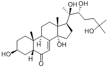 3BETA,14,20,22[R],25-PENTAHYDROXY-5BETA-CHOLEST-7-EN-6-ONE molecular structure