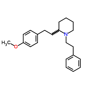 2-[2-(4-methoxyphenyl)ethyl]-1-(2-phenylethyl)piperidine;hydrobromide molecular structure