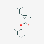 2-methylcyclohexyl 2,2-dimethyl-3-(2-methylprop-1-en-1-yl)cyclopropanecarboxylate molecular structure