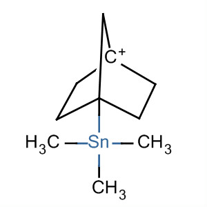 Bicyclo[2.2.1]hept-1-ylium, 4-(trimethylstannyl)- molecular structure