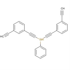 Silane, bis[(3-ethynylphenyl)ethynyl]phenyl- molecular structure
