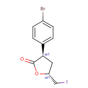2(3H)-Furanone, 3-(4-bromophenyl)dihydro-5-(iodomethyl)-, trans-