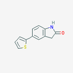 2H-Indol-2-one, 1,3-dihydro-5-(2-thienyl)- molecular structure