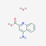 2-Quinolinecarboxylic acid, 4-amino-, monohydrate molecular structure