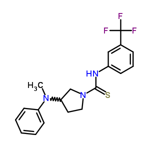 3-(n-methylanilino)-n-[3-(trifluoromethyl)phenyl]pyrrolidine-1-carbothioamide molecular structure