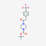 tert-butyl 4-(2-(4-(trifluoromethyl)phenyl)acetyl)piperazine-1-carboxylate molecular structure