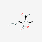2(3H)-Furanone, 4-acetyl-3-butyldihydro-5-methyl-, (3R,4R,5S)- molecular structure