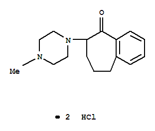 5H-Benzocyclohepten-5-one,6,7,8,9-tetrahydro-6-(4-methyl-1-piperazinyl)-, hydrochloride (1:2)
