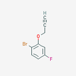 Benzene, 1-bromo-4-fluoro-2-(2-propynyloxy)- molecular structure