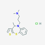 THIENO[2,3-B][1,5]BENZOTHIAZEPINE,4,5-DIHYDRO-5-(3-(DIMETHYLAMINO)PROPYL)-4-METHYL- HCL molecular structure