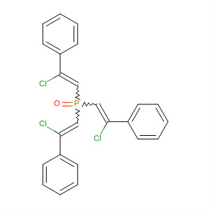 Phosphine oxide, tris(2-chloro-2-phenylethenyl)- molecular structure